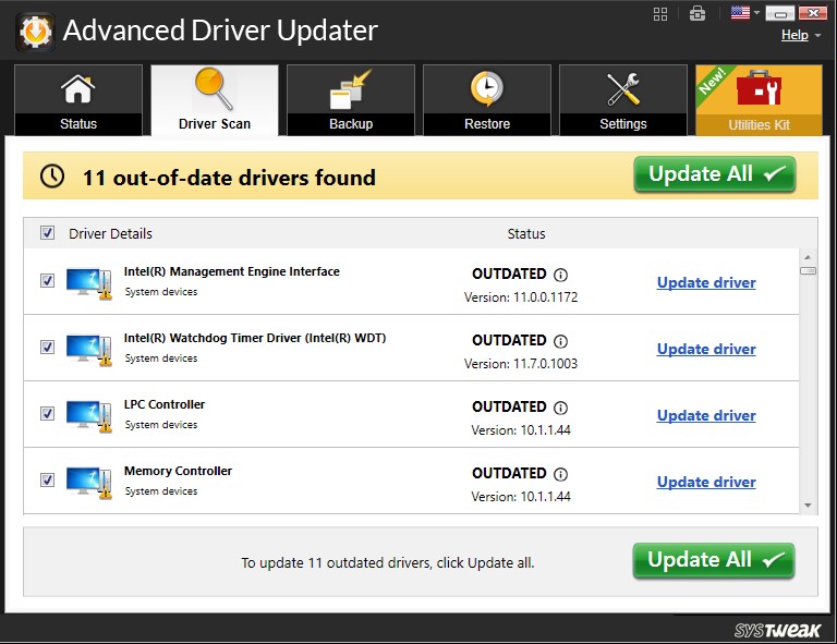 update all outdated driver