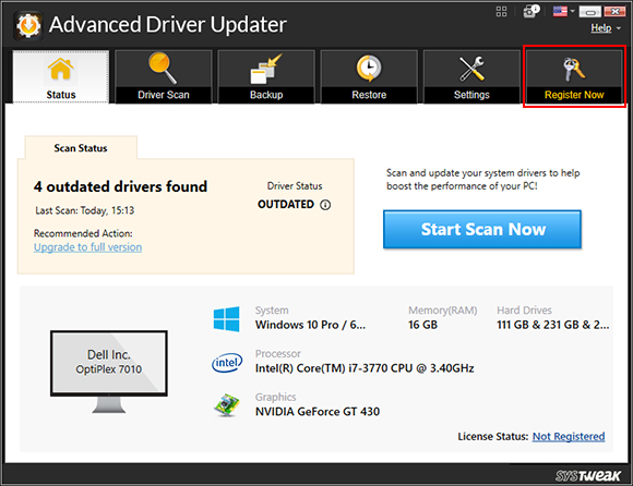 Click on the Register Now option on the top right corner of the program screen. Click on the Register Now option on the top right corner of the program screen.