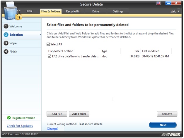 ASO Add file