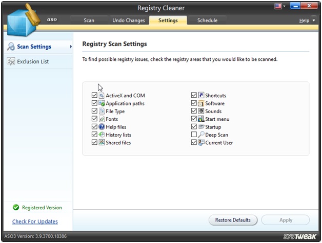ASO Registy scan