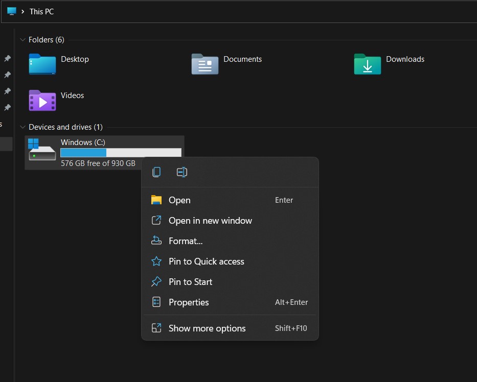 check disk space