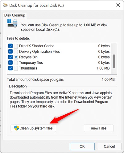 clean up system files