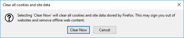 clear all cookies
