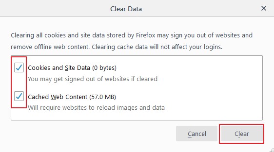 clear data