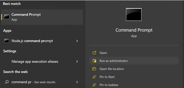 Open Command Prompt