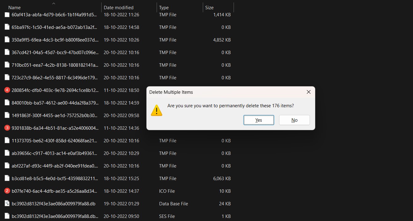 delete multipal item