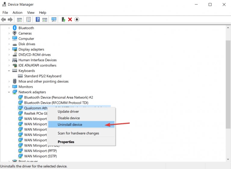 Uninstall device