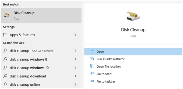 Run Disk Cleanup