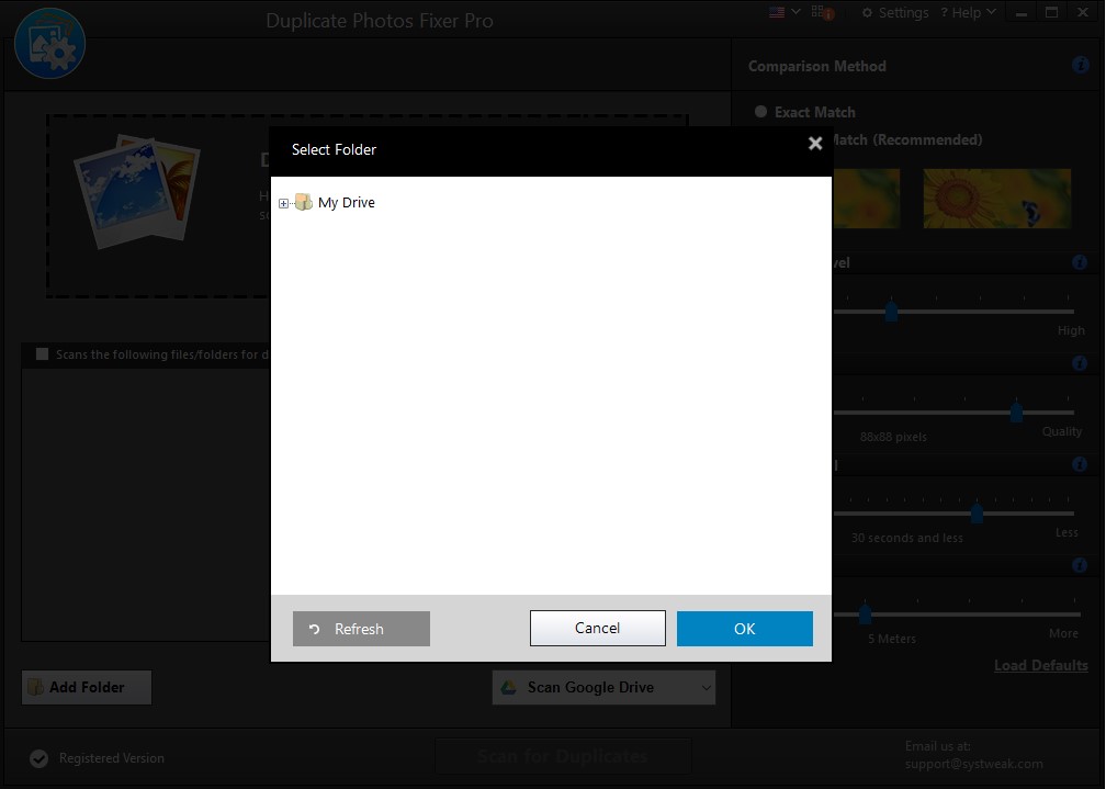 select folder