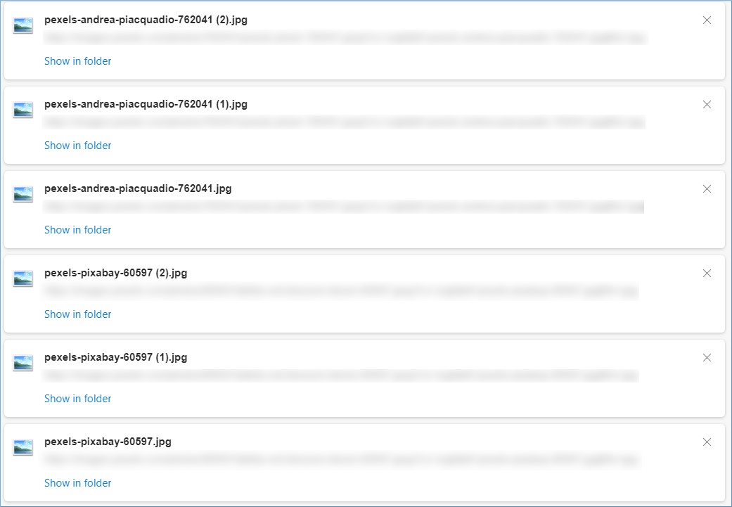 duplicate images