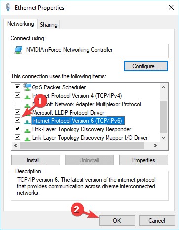 Internet Protocol Version unchecked