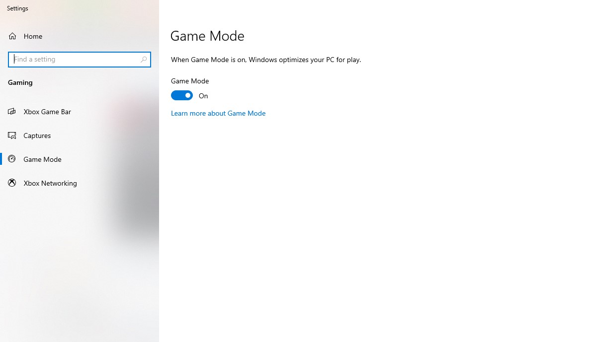 game mode on