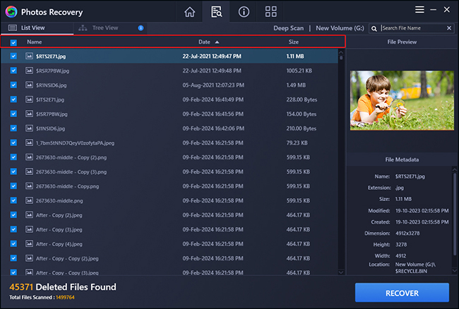 List View