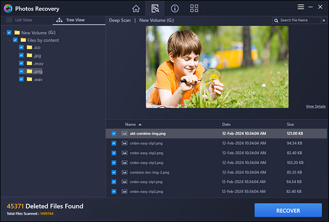 The upper half shows a preview of the selected images, audio, or video files.
