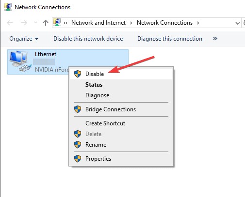 select disable