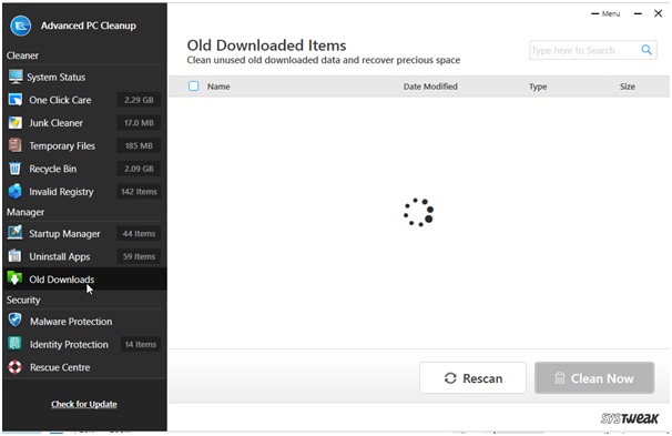 old download items