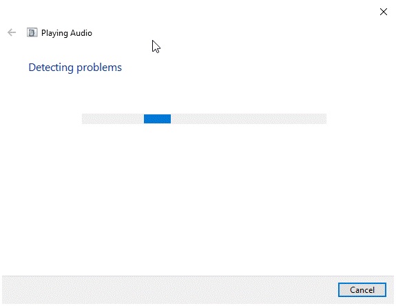 detecting problem with the audio device