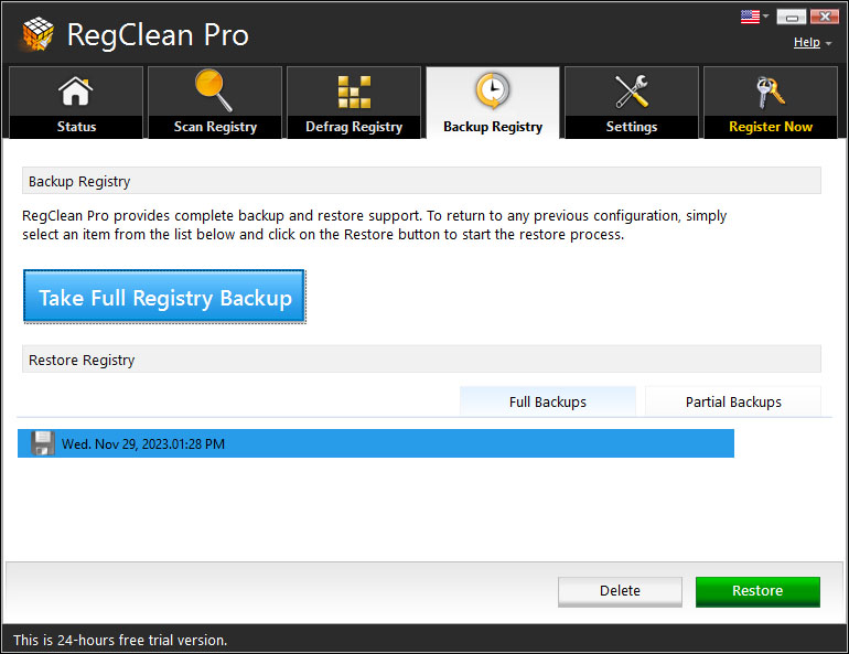 registry error