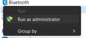 run as a admin