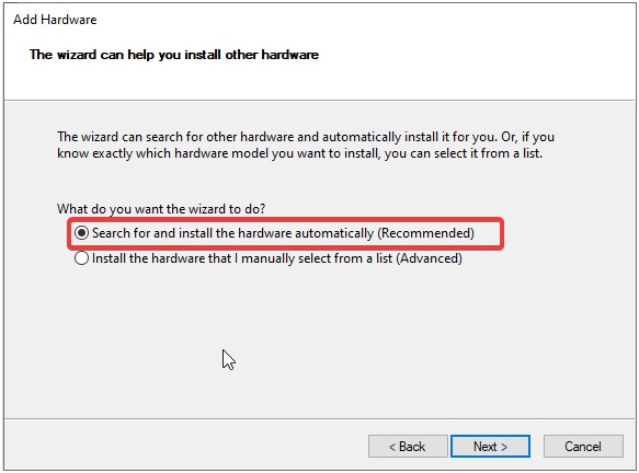 search and install