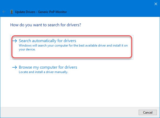search driver automatically