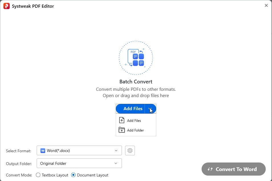 select Add Folder
