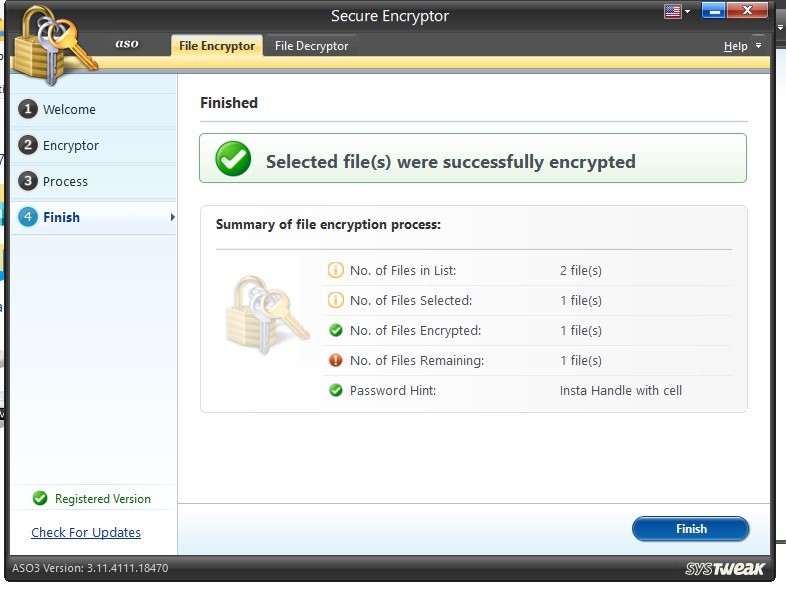 select encypt file