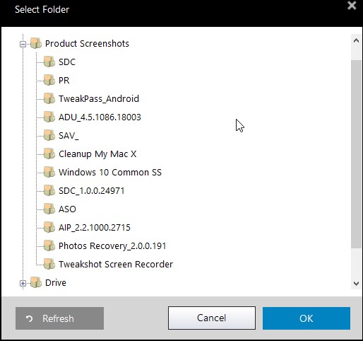 Select folder