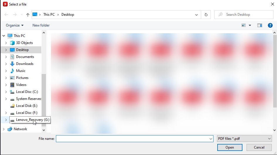 Click on Open