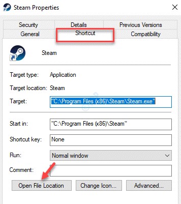 Click Open File Location