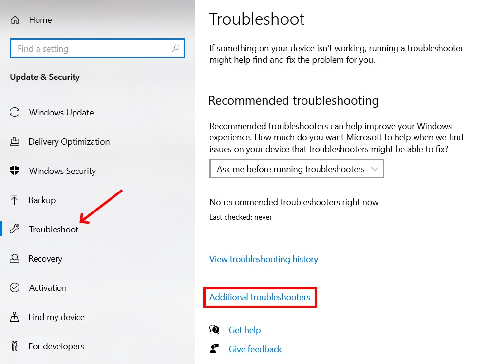 troubleshoot