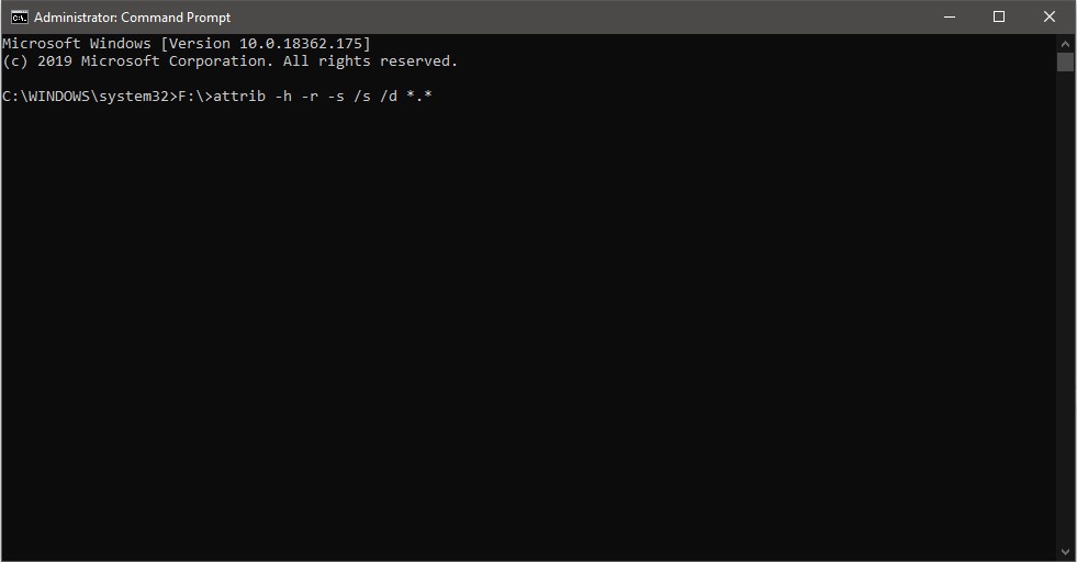 type command