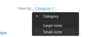 view to Small Icons from Category