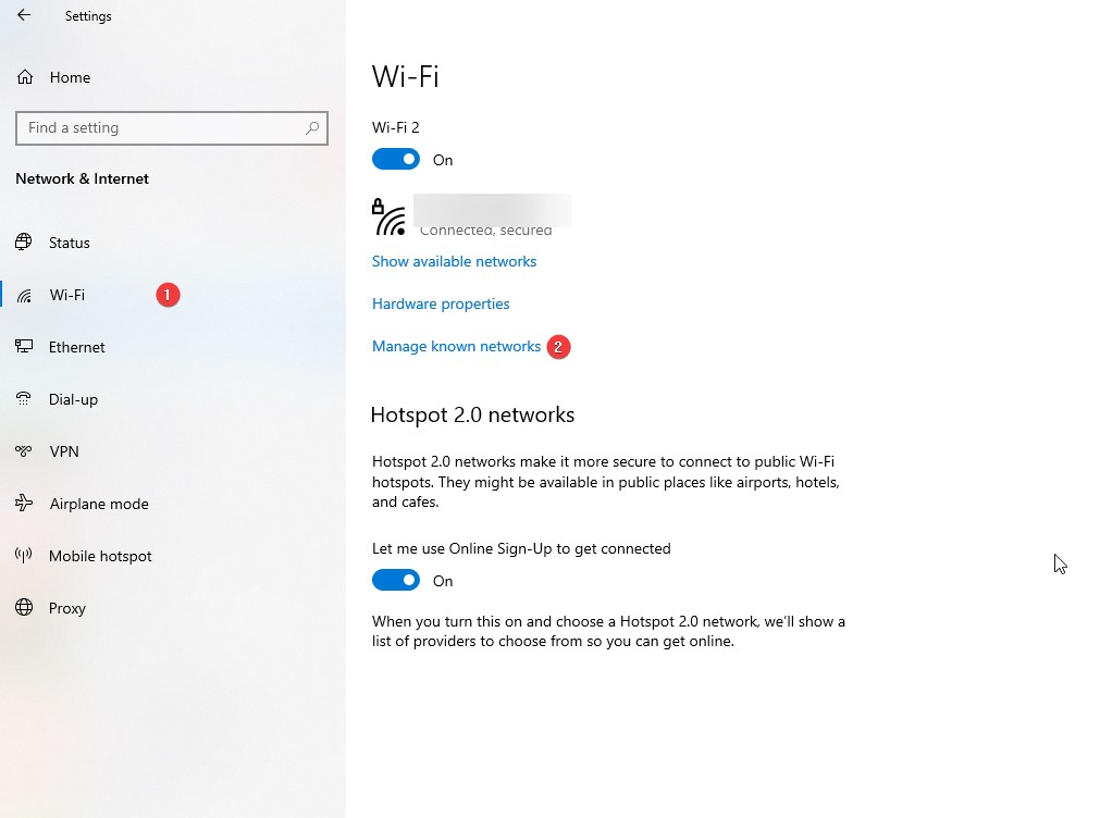 wifi setting
