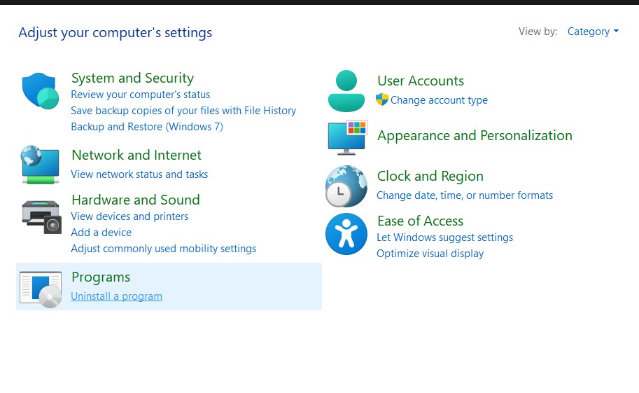 windows program
