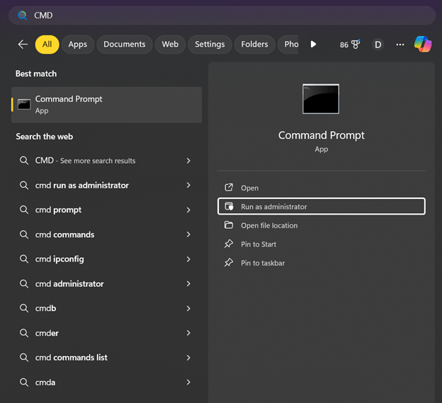 command prompt