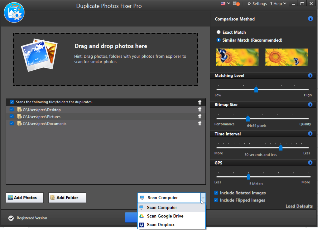 Duplicate Photos Fixer Pro scan
