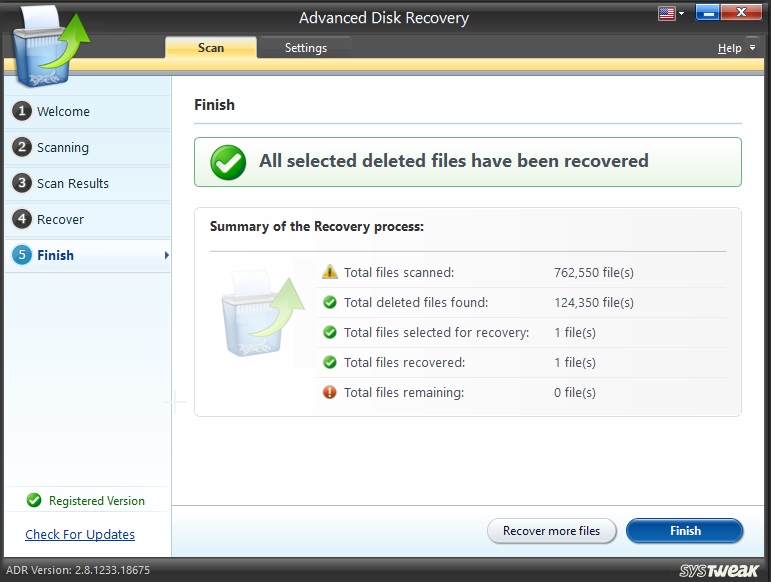 File restore summary_Advanced Disk Recovery