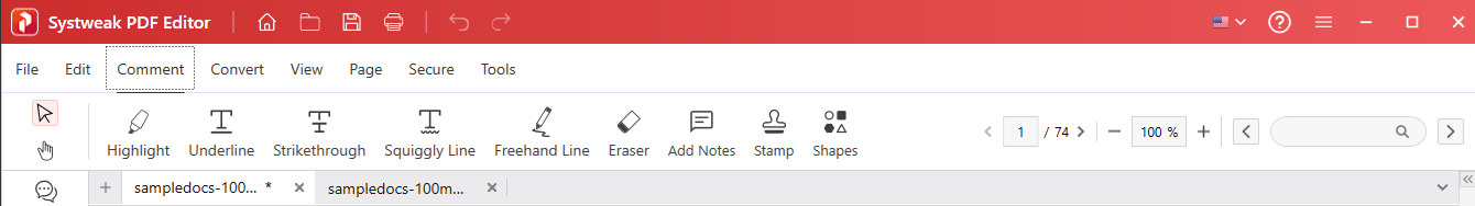 Systweak PDF Editor_Comment Feature