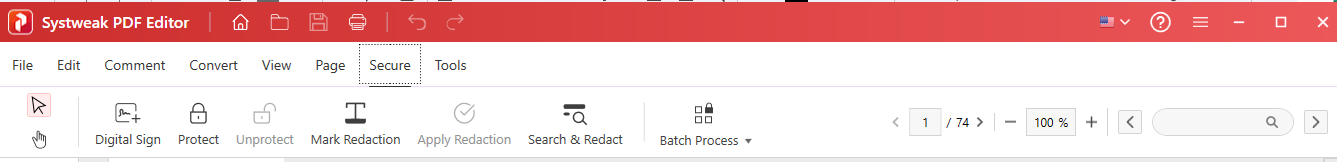 Secure PDF_Systweak PDF Editor