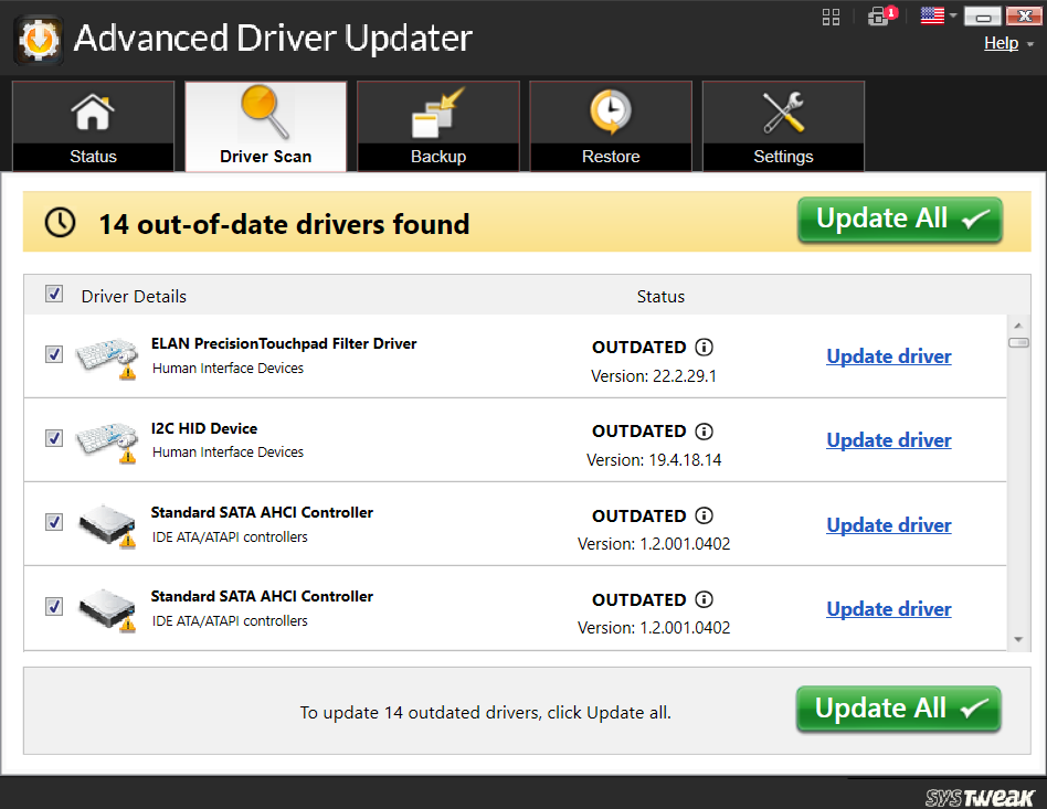 Click on Update all