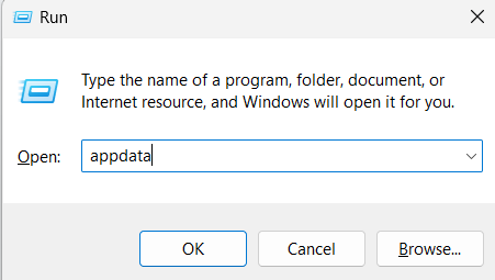 appdata command