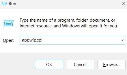 appwiz.cpl command