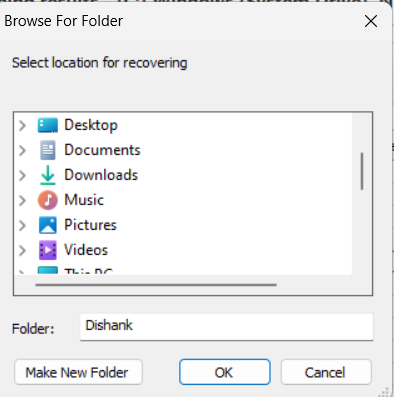 browse for folder