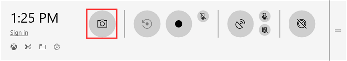 Camera under Game Capturing in Windows Game Bar