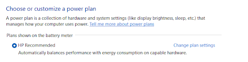 choose a power plan