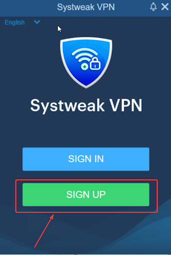 click on Sign Up