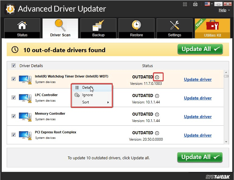 click on update all button