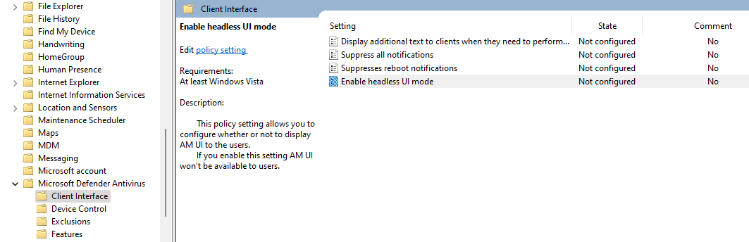 Client Interface