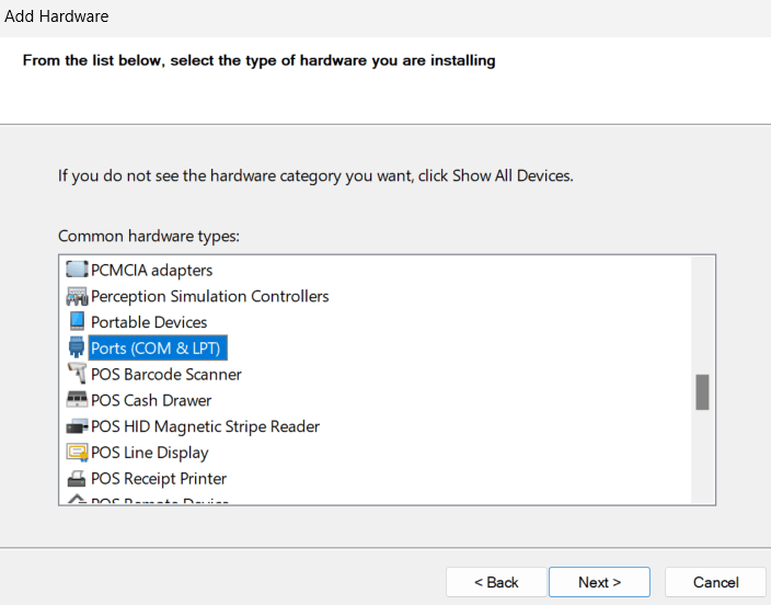 find options related to the device drivers
